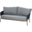 Ravello living bench 2.5 seaters Anthracite with 4 cushions