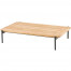 Yoga coffee table Anthracite  Natural teak 120 X 75 X 25 cm Rectangular