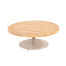 Volta natural teak coffee table central leg Latte 80 x 30 cm