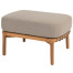 Nora footstool natural teak with cushion