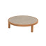 Finn coffee table natural teak ceramic sabbia panna round 85 X 25 cm