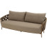 Biarritz 3 seater bench amber with 3 cushions