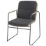 Parma stacking chair Anthracite/Taupe with 2 cushions