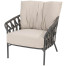 Albareto living chair anthracite with 2 cushions