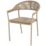 Sienna stacking dining chair latte with cushion
