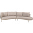 Piacenza latte 2 seater bench right arm and left open 