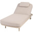 Milano sunbed latte with cushion and headrest
