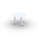 Skate Alu Side Table White Mat