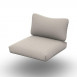 Ritz Teak Cushion Seat + Back Single Sunbrella Nature Grey