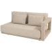 Metropolitan Latte 2.5 seater bench left arm with 5 cushions