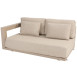 Metropolitan Latte 2.5 seater bench right arm with 5 cushions