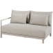 Mykonos 2.5 seater bench right arm latte with 5 cushions