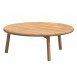 Ceylon coffee table Natural Teak round 90 cm Teak legs (H35)