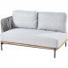 Castello modular 2 seater right arm Silver Grey with 3 cushions