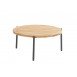 Yoga coffee table Anthracite Natural teak 73 cm (H35)