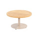 Volta natural teak coffee table central leg Latte 60 x 35 cm