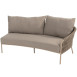 Comino organic 2 seater left arm latte with 3 cushions