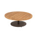 Volta natural teak coffee table central leg terre 80 X 30 cm