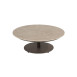 Boaz coffee table ceramic central leg terre 80 X 30 cm
