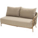 Biarritz 2.5 seater bench left arm amber with 3 cushions