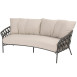 Albareto organic living bench 2.5 seater anthracite with 3 cushions