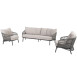 Alicante set anthr. bench organic and 2x living chair